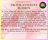 TikTok Content & Content Editing (Video) Session